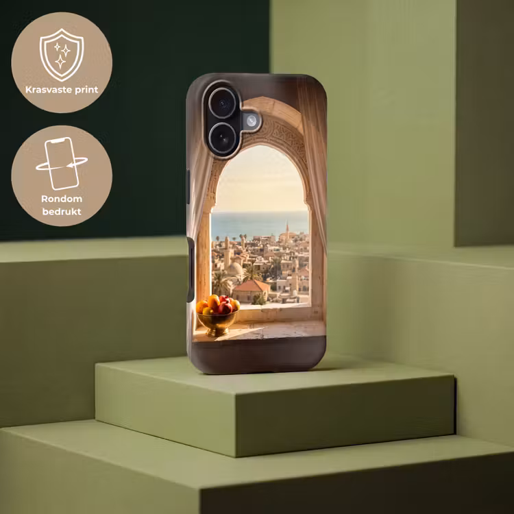 Telefoonhoesje Toughcase - Raam - Stad - Zee — 7