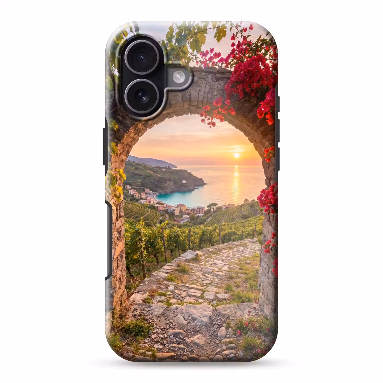 Telefoonhoesje Toughcase - Boog - Zonsondergang - Kust — 1