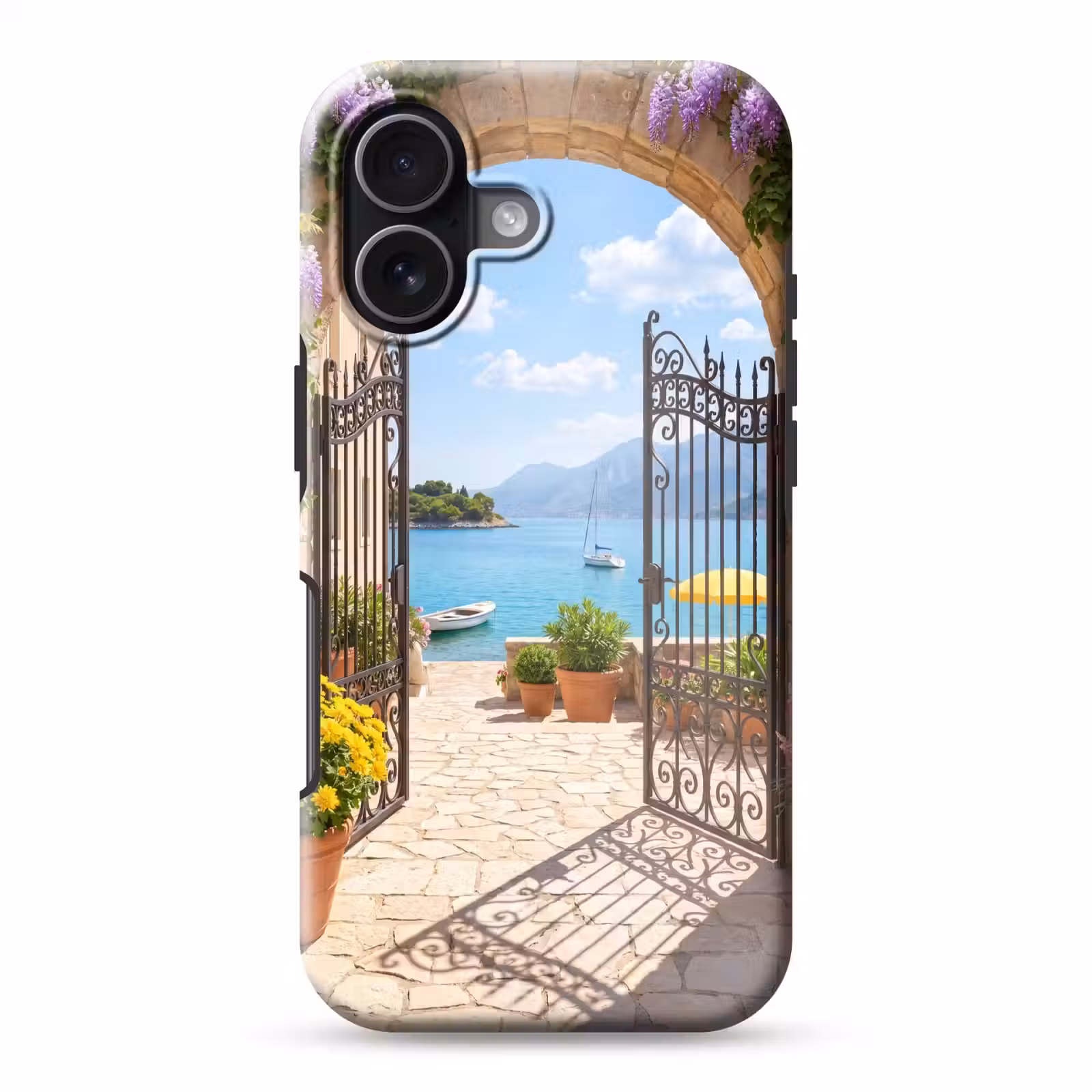 Telefoonhoesje Toughcase - Poort - Zee - Uitzicht — 1
