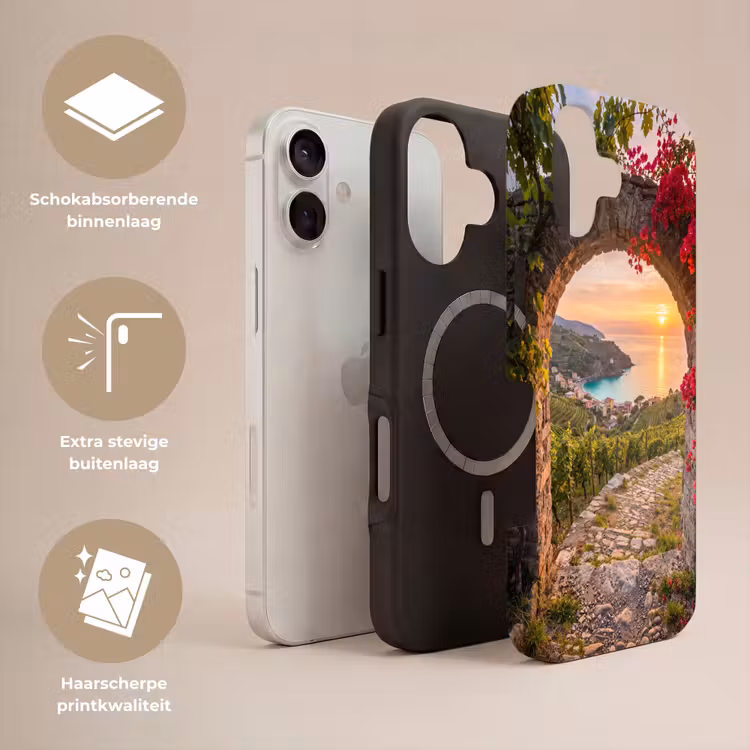 Telefoonhoesje Toughcase - Boog - Zonsondergang - Kust — 3