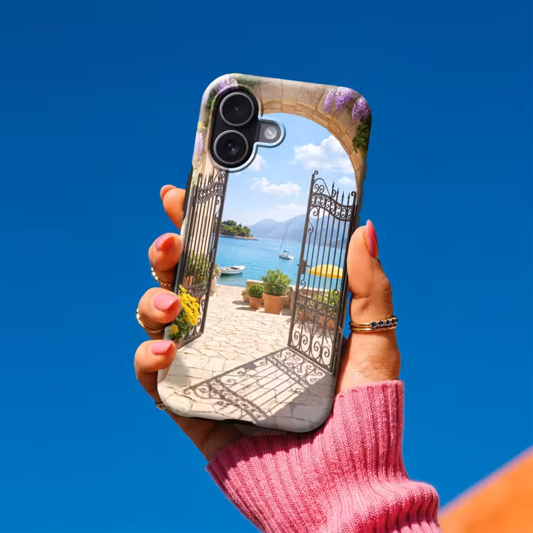 Telefoonhoesje Toughcase - Poort - Zee - Uitzicht — 2