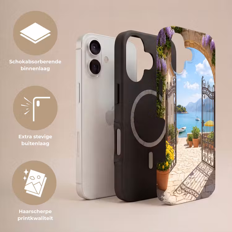 Telefoonhoesje Toughcase - Poort - Zee - Uitzicht — 3