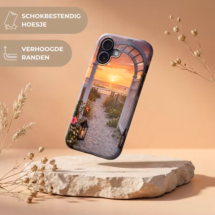 Telefoonhoesje Toughcase - Zee - Pad - Bloemen — 5