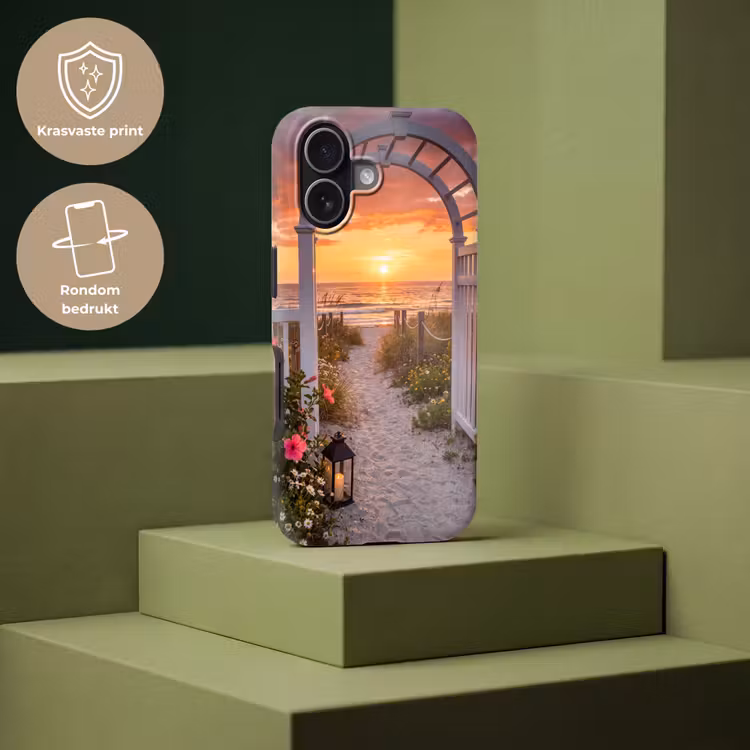 Telefoonhoesje Toughcase - Zee - Pad - Bloemen — 7