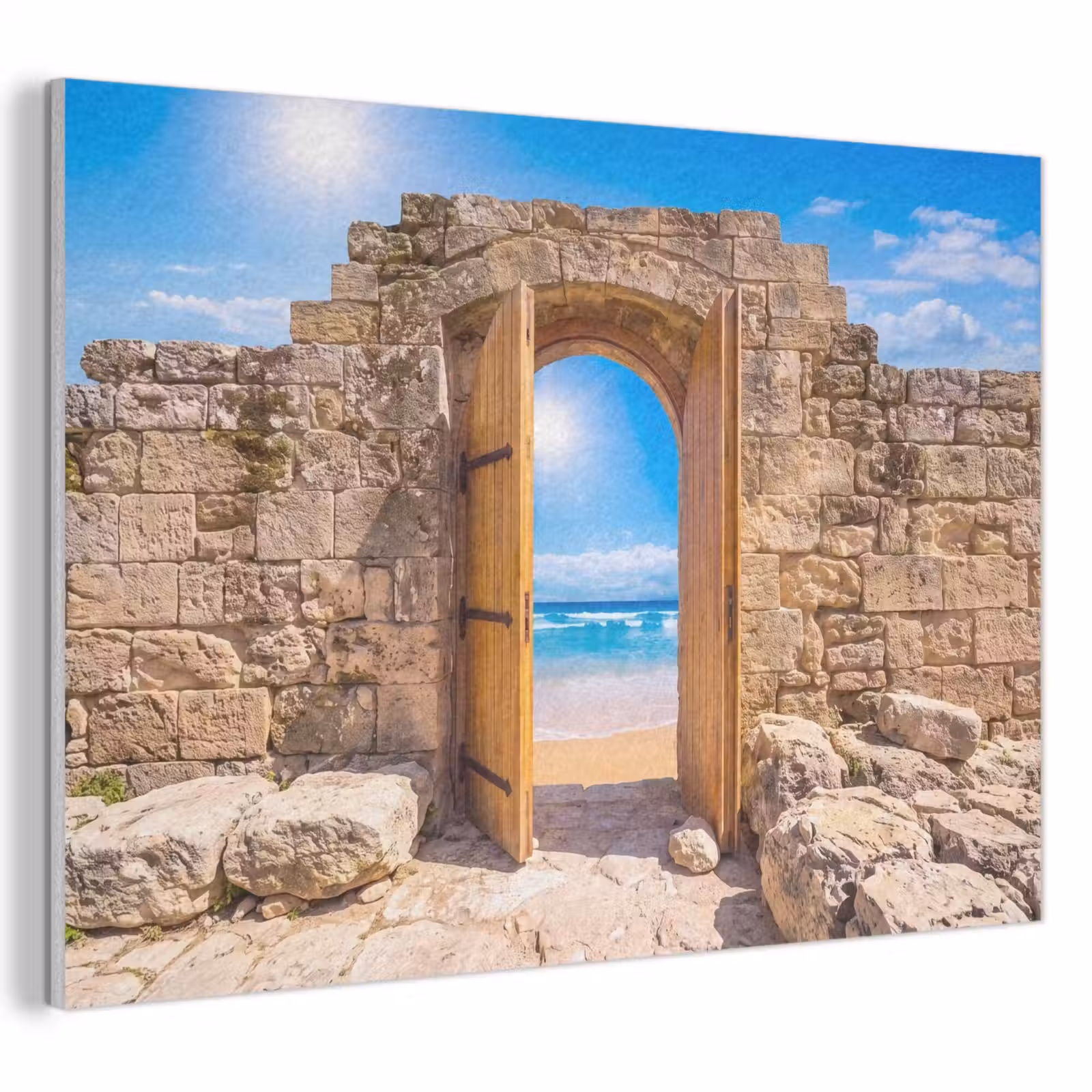 Akoestisch schilderij - Deur - Strand - Zee — 1