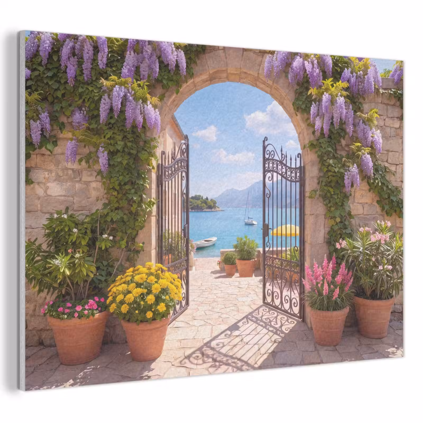 Akoestisch schilderij - Poort - Zee - Uitzicht — 1