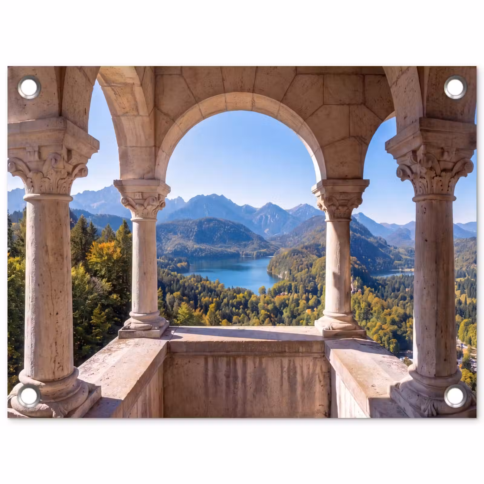 Tuinposter - Boog - Uitzicht - Landschap — 1