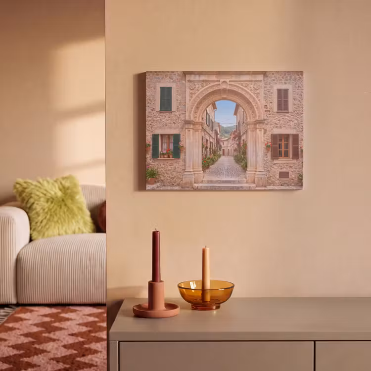 Akoestisch schilderij - Boog - Straat - Dorp — 2