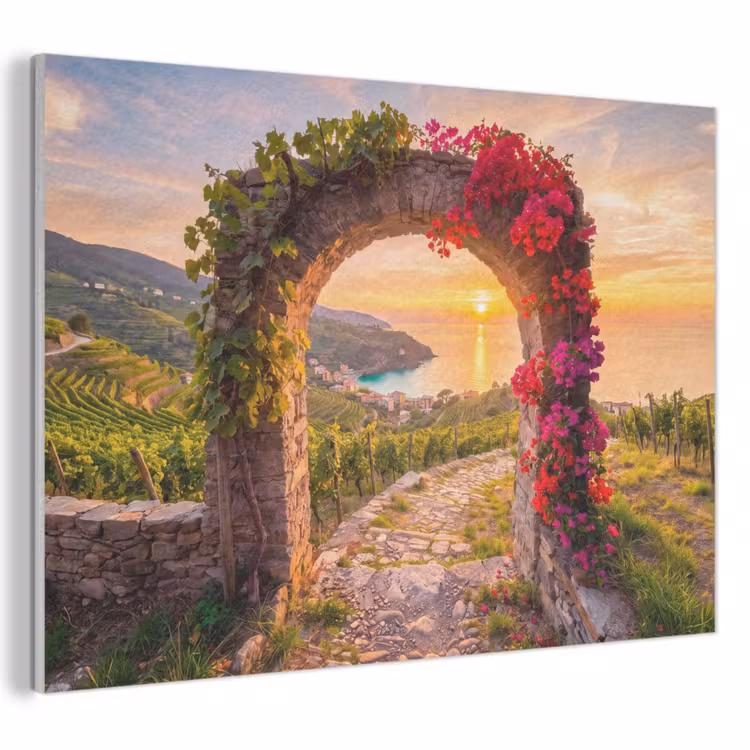 Akoestisch schilderij - Boog - Zonsondergang - Kust — 1