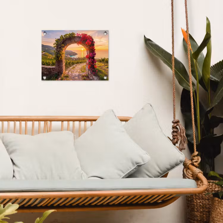 Tuinposter - Boog - Zonsondergang - Kust — 5