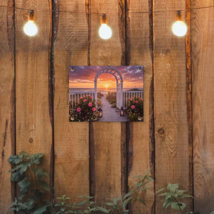 Tuinposter - Zee - Pad - Bloemen — 2