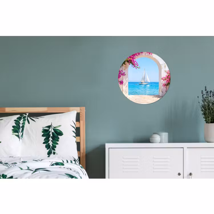Muurcirkel aluminium - Bloemen - Zee - Zomer — 4