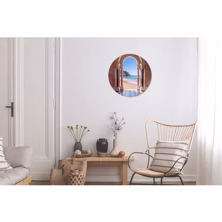 Muurcirkel aluminium - Boog - Strand - Zee — 2