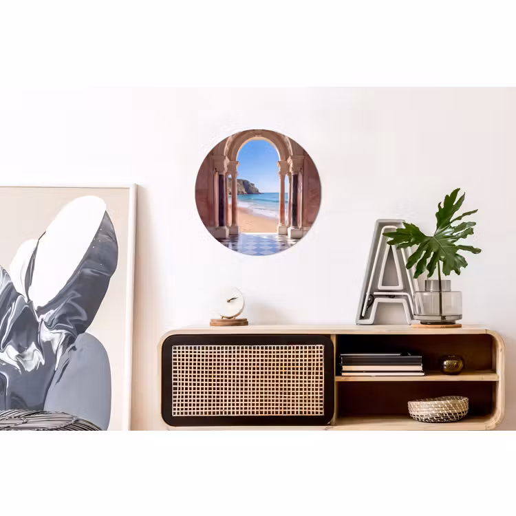 Muurcirkel aluminium - Boog - Strand - Zee — 3