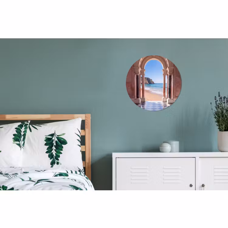 Muurcirkel aluminium - Boog - Strand - Zee — 4