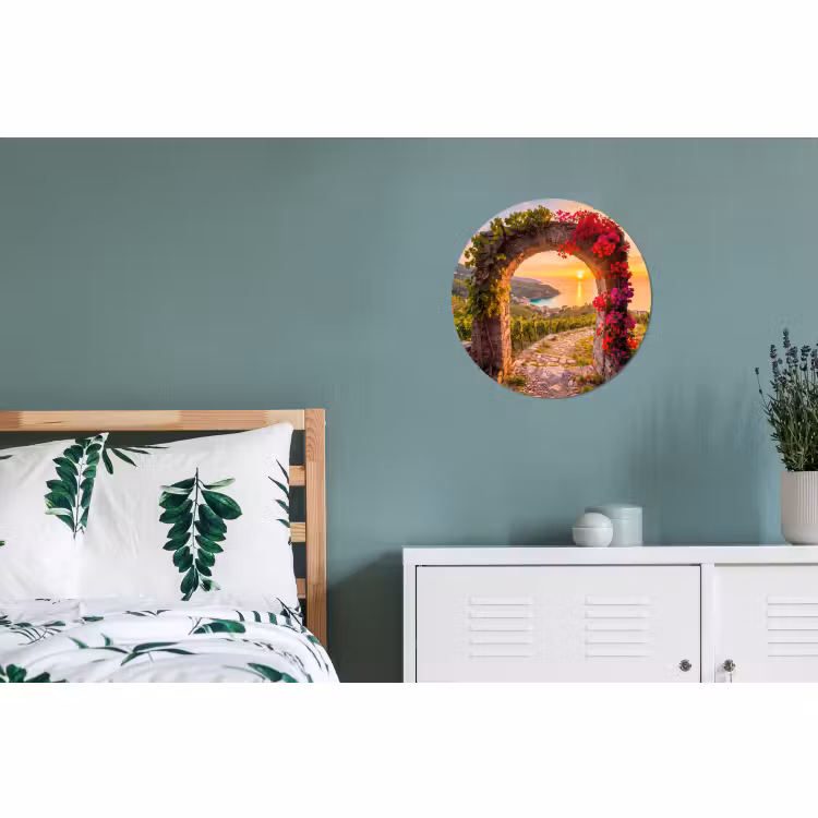 Muurcirkel aluminium - Boog - Zonsondergang - Kust — 4