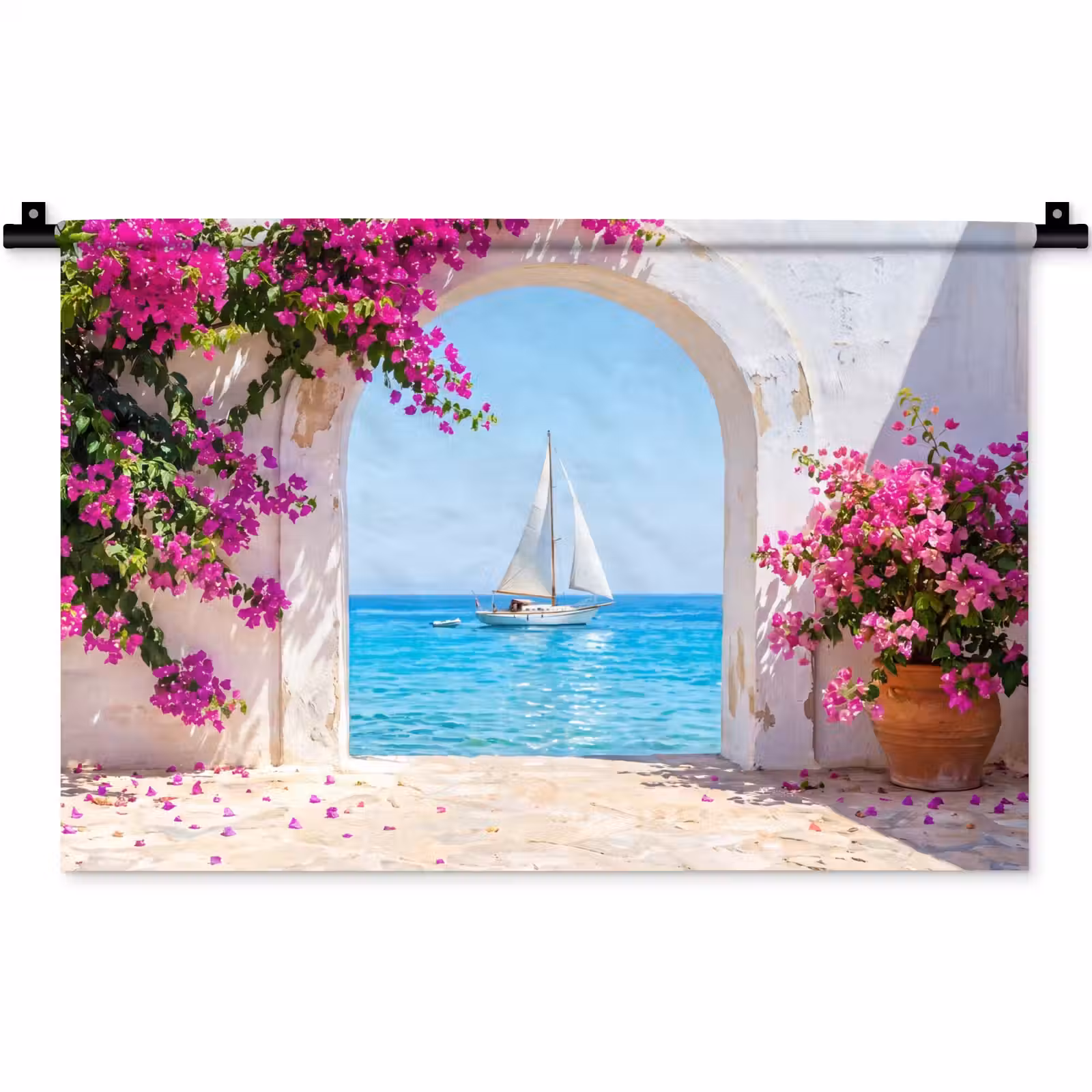 Wandkleed - Bloemen - Zee - Zomer — 1