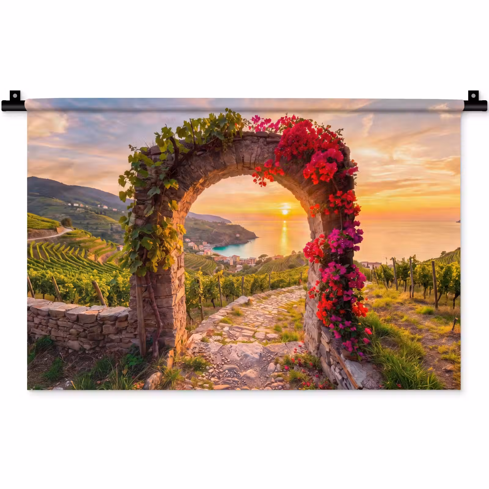 Wandkleed - Boog - Zonsondergang - Kust — 1