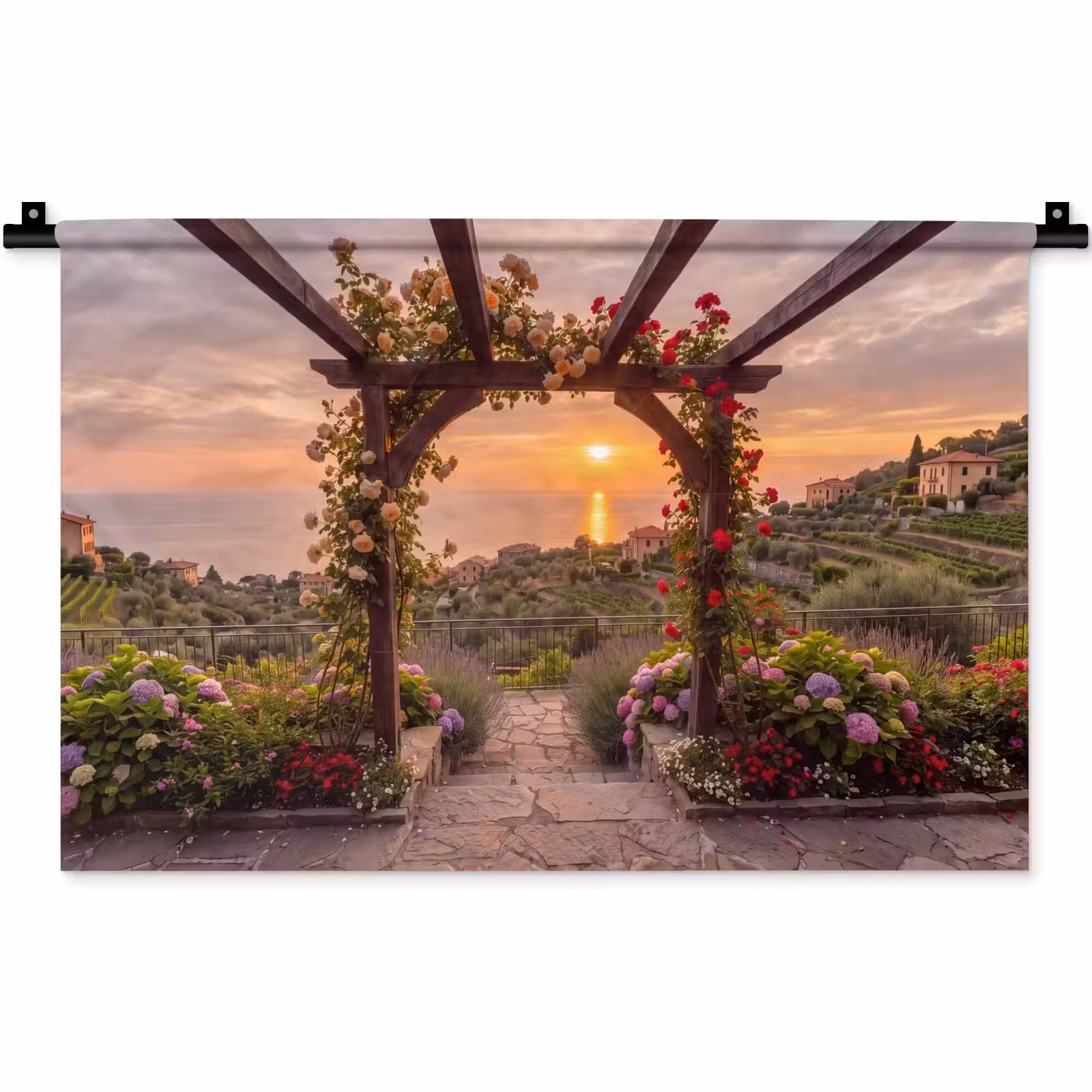 Wandkleed - Pergola - Zee - Zonsondergang — 1