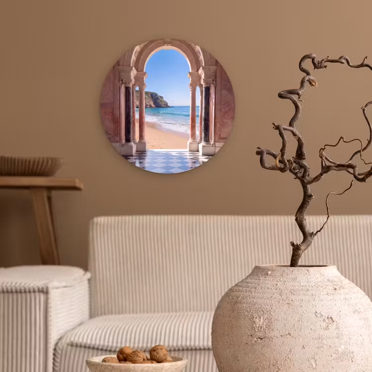 Muurcirkel glas - Boog - Strand - Zee — 2
