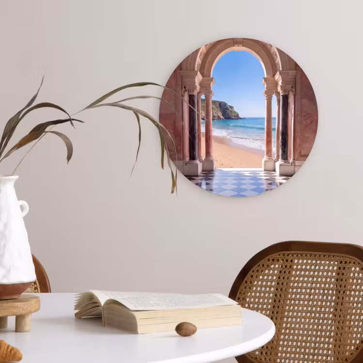 Muurcirkel glas - Boog - Strand - Zee — 4