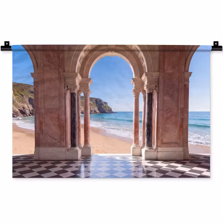 Wandkleed - Boog - Strand - Zee — 1