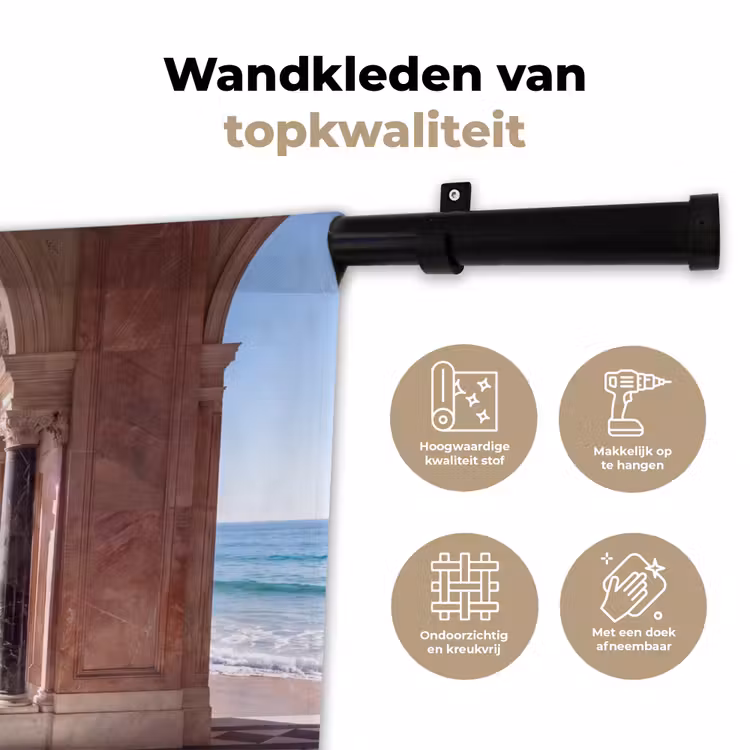 Wandkleed - Boog - Strand - Zee — 3