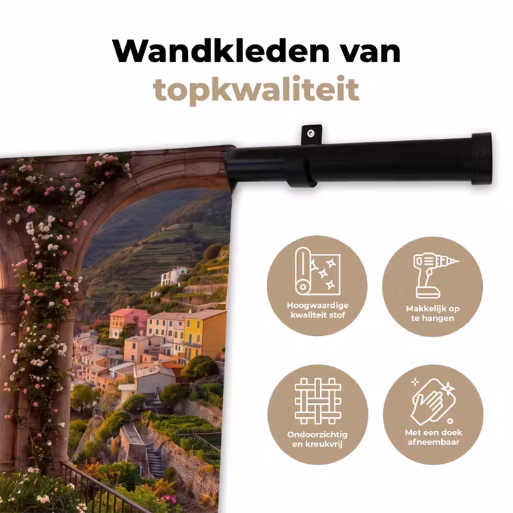 Wandkleed - Dorp - Zee - Zonsondergang — 3