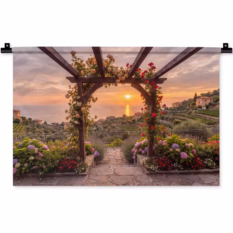 Wandkleed - Pergola - Zee - Zonsondergang — 1