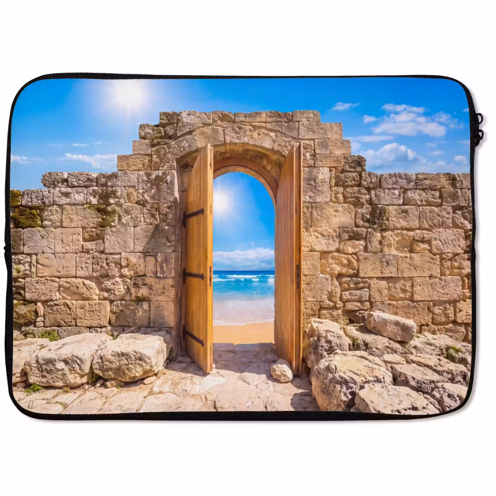 Laptophoes Deur - Strand - Zee — 1