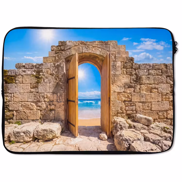 Laptophoes Deur - Strand - Zee — 1