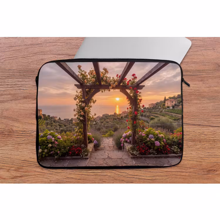 Laptophoes Pergola - Zee - Zonsondergang — 2