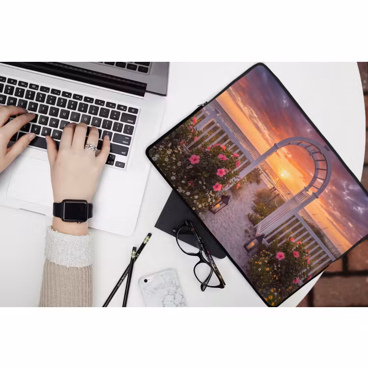 Laptophoes Zee - Pad - Bloemen — 3