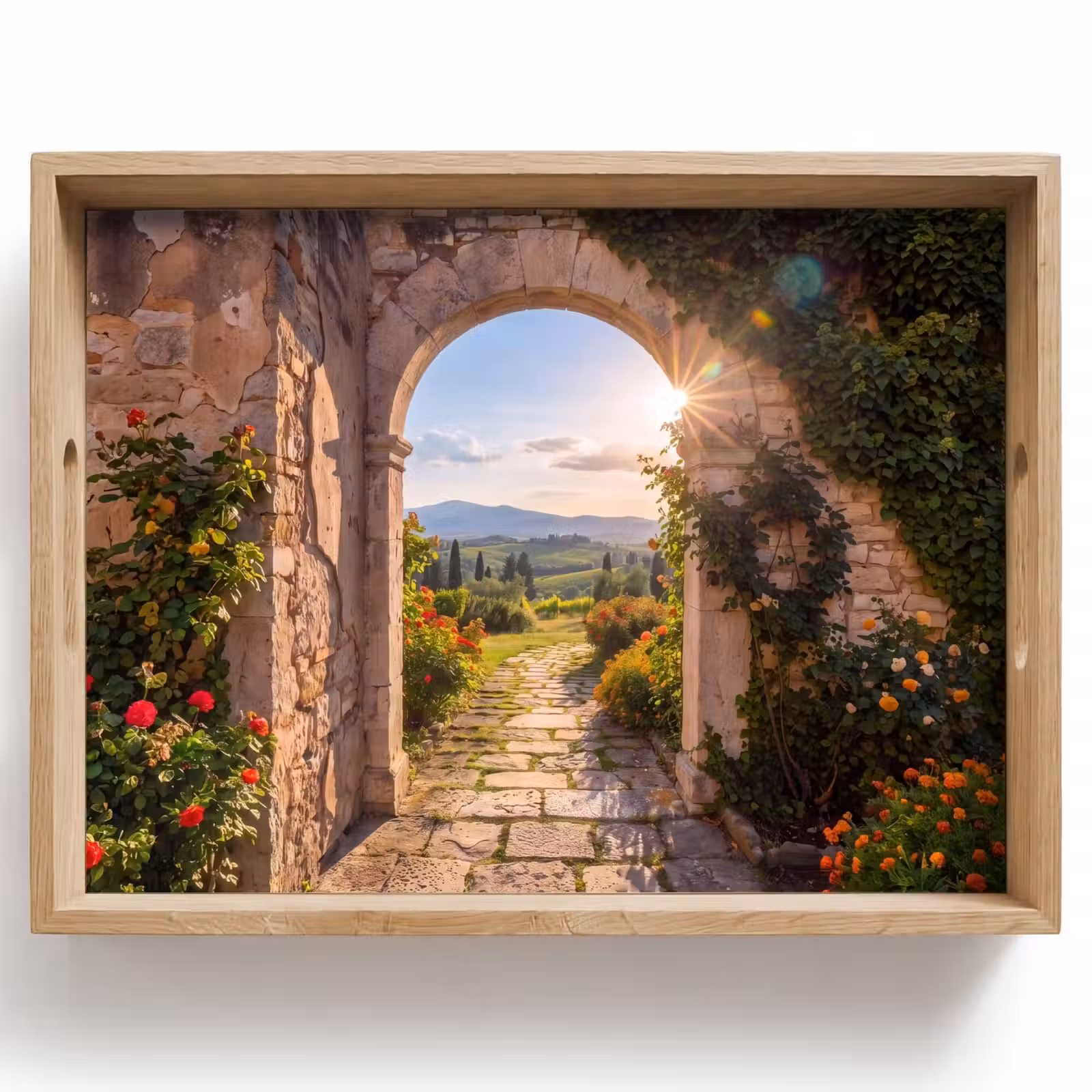 Dienblad - Pad - Tuin - Zonnig — 1
