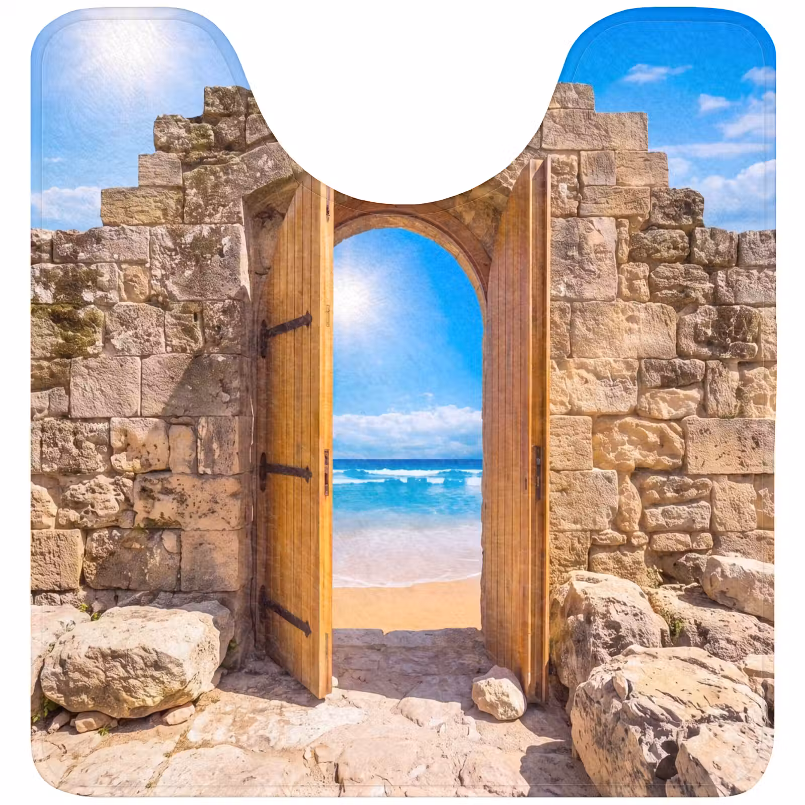 WC Mat - Deur - Strand - Zee — 1