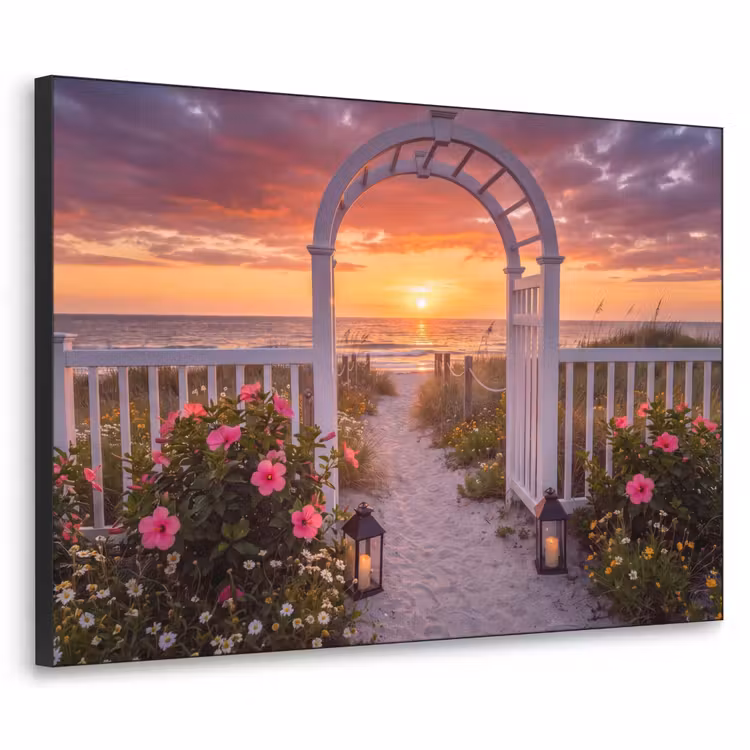 Art frame - Zee - Pad - Bloemen — 1