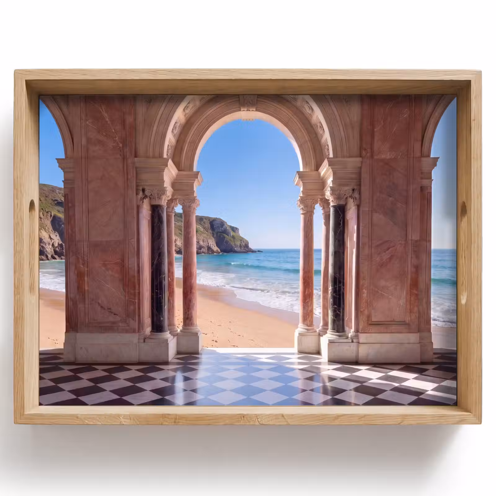 Dienblad - Boog - Strand - Zee — 1
