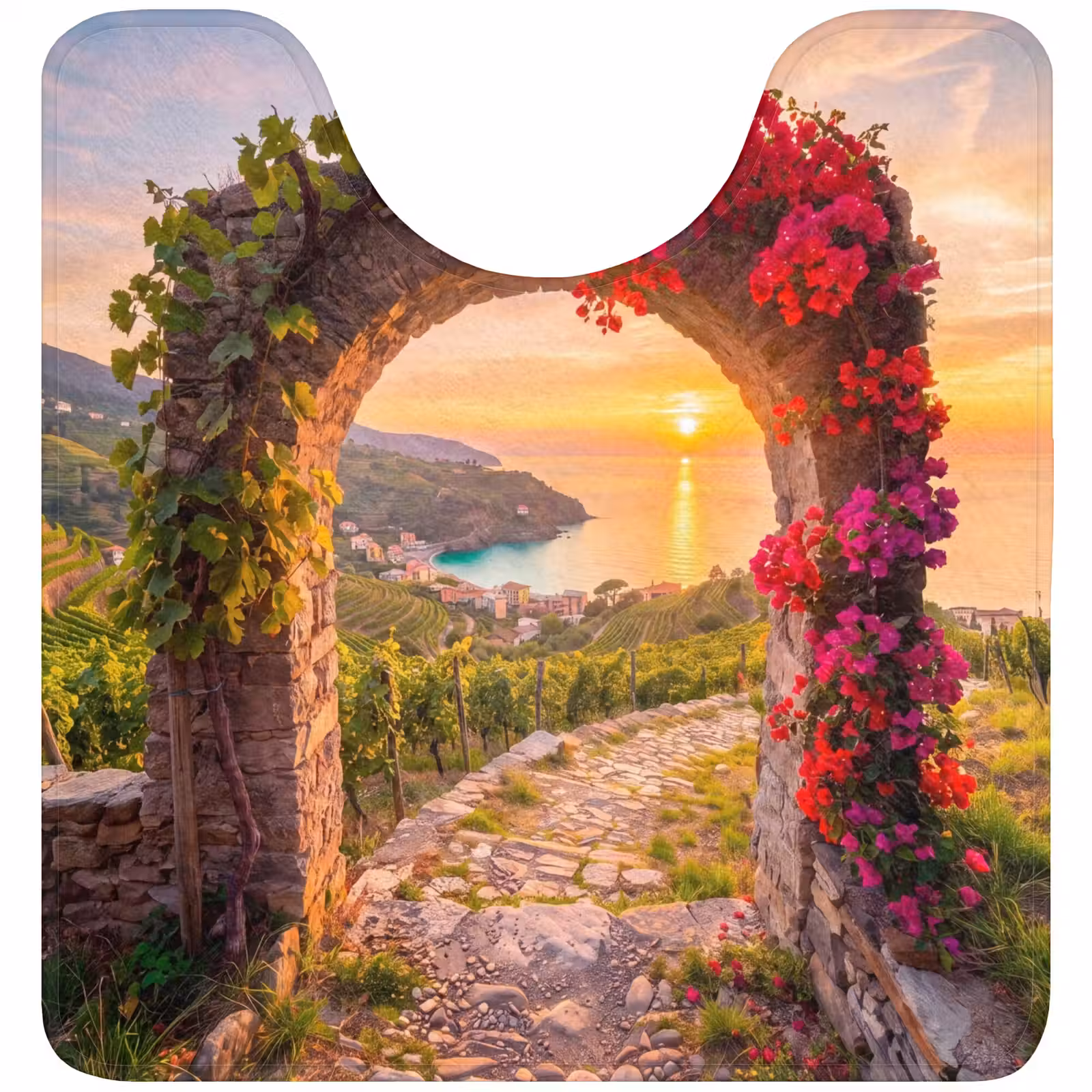 WC Mat - Boog - Zonsondergang - Kust — 1