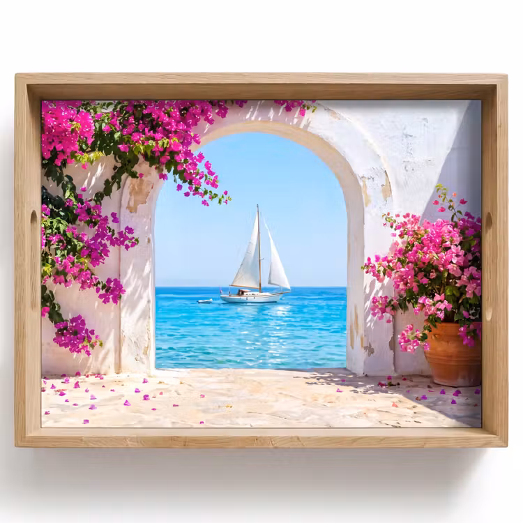 Dienblad - Bloemen - Zee - Zomer — 1