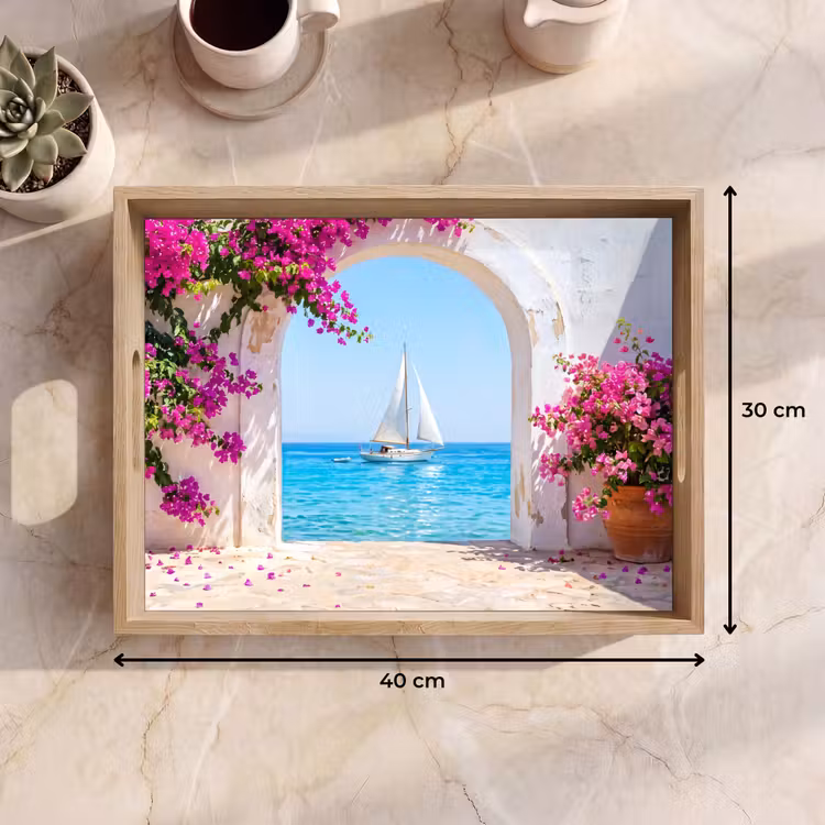 Dienblad - Bloemen - Zee - Zomer — 9