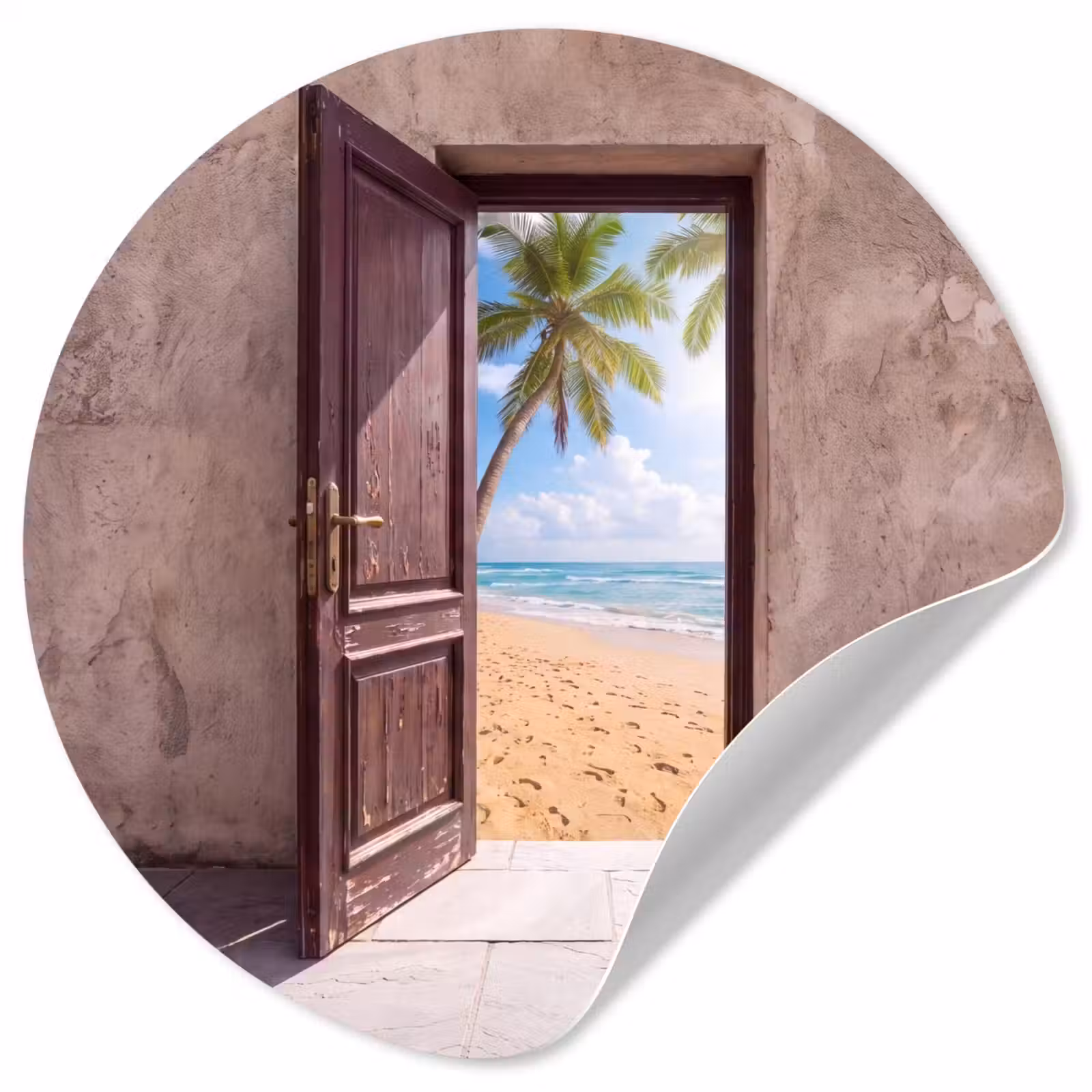 Behangcirkel - Deur - Zee - Zomer — 1