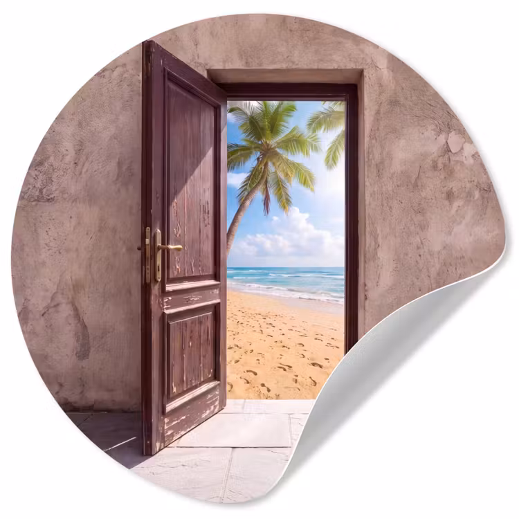Behangcirkel - Deur - Zee - Zomer — 1