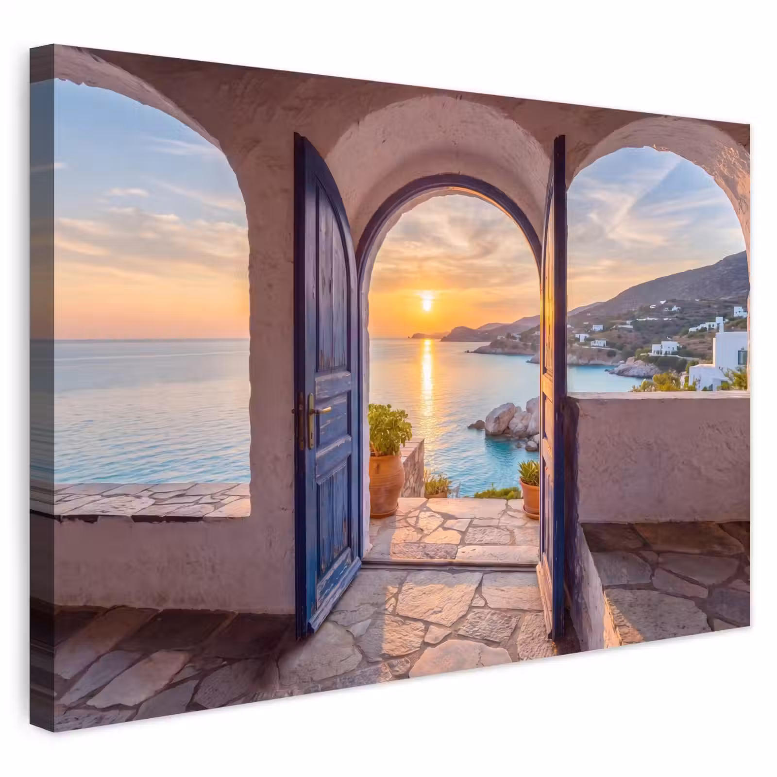 Buiten canvas - Open deur - Zee — 1