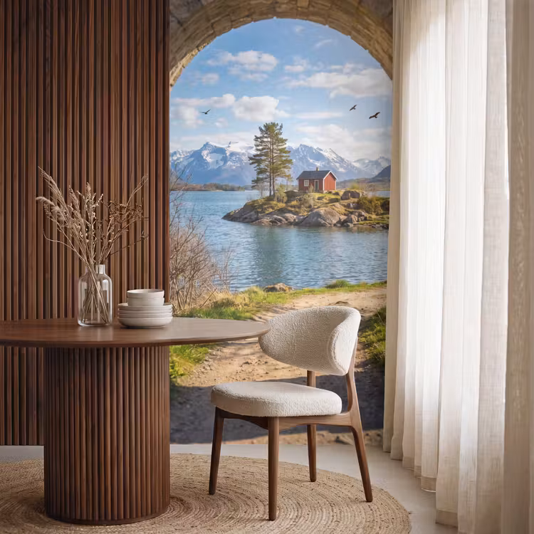 Behang - Huis - Meer - Bergen — 4