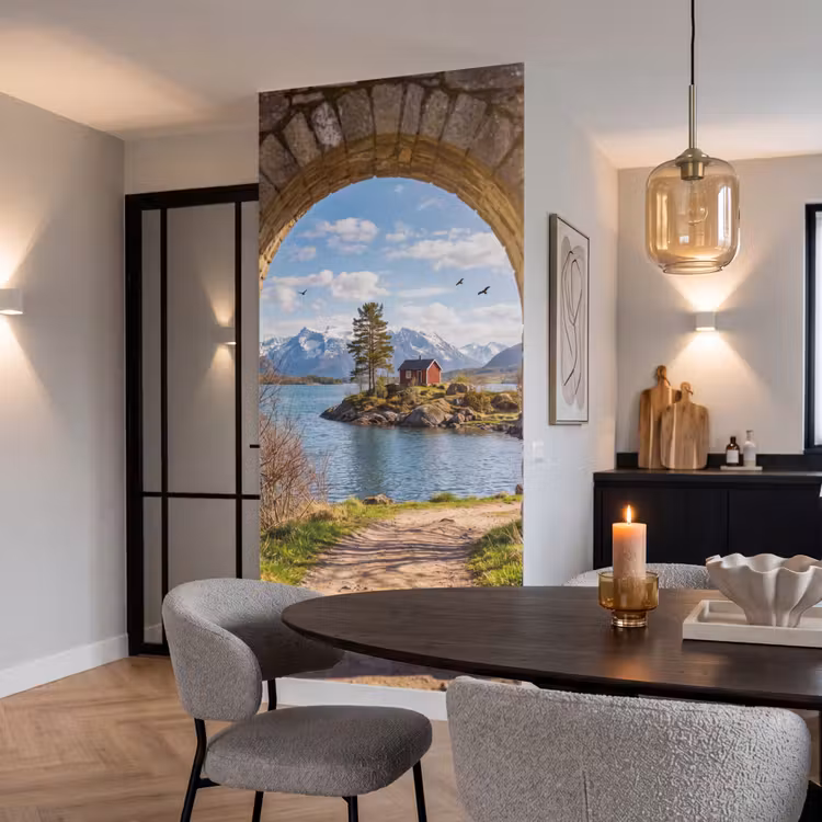 Behang - Huis - Meer - Bergen — 5