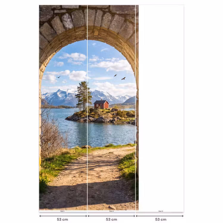 Behang - Huis - Meer - Bergen — 6