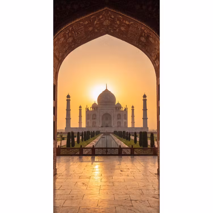 Behang - Monument - Zonsondergang - Goud — 2