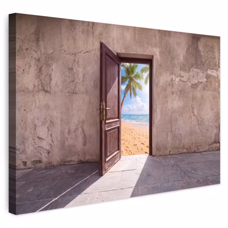 Buiten canvas - Deur - Zee - Zomer — 1