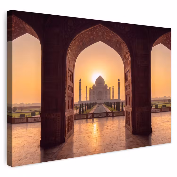 Buiten canvas - Monument - Zonsondergang - Goud — 1