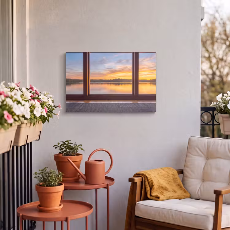 Buiten canvas - Raam - Meer - Natuur — 3